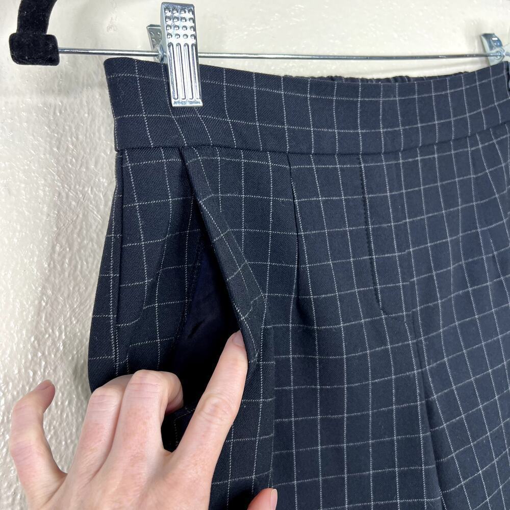 Aritzia Babaton Black Windowpane Patterned Pants … - image 3